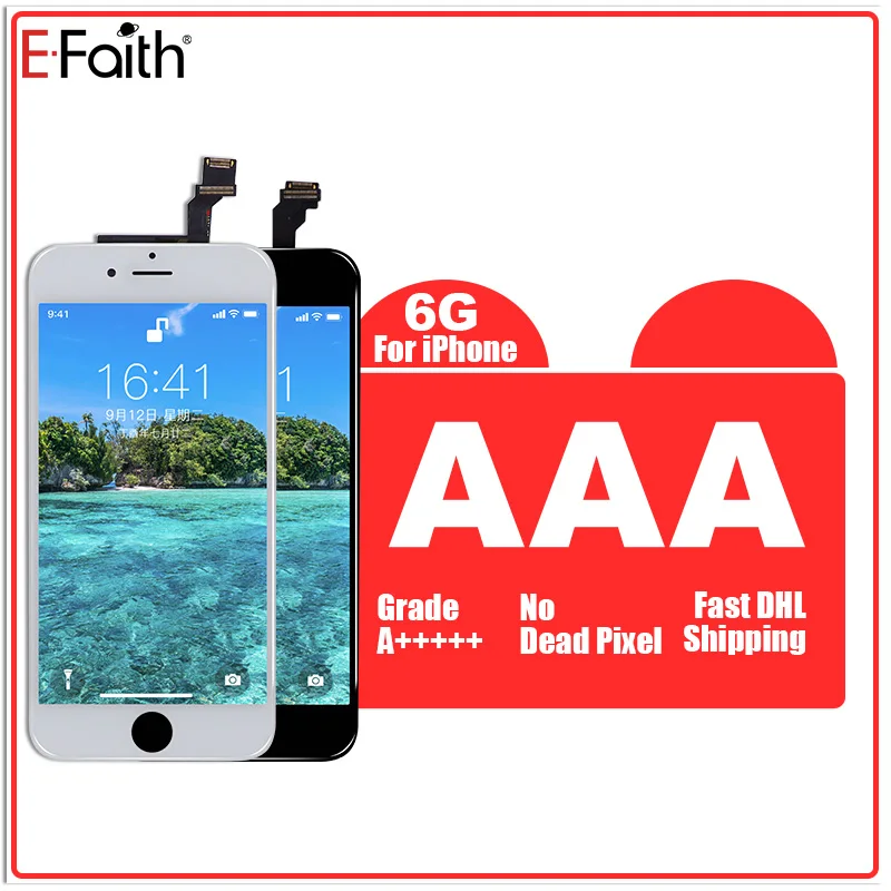 20 шт./лот E-Faith класс A + 100% новый ЖК-дисплей для iPhone 6 с сенсорным экраном дигитайзер