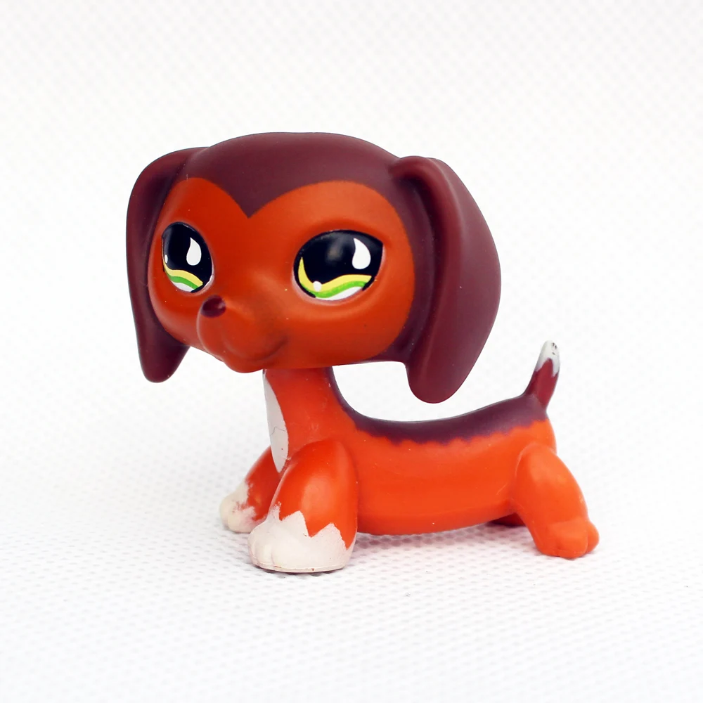 LPS CAT pet shop игрушки такса Саванна Savvy #675 коричневая сосиска собака редкие животные