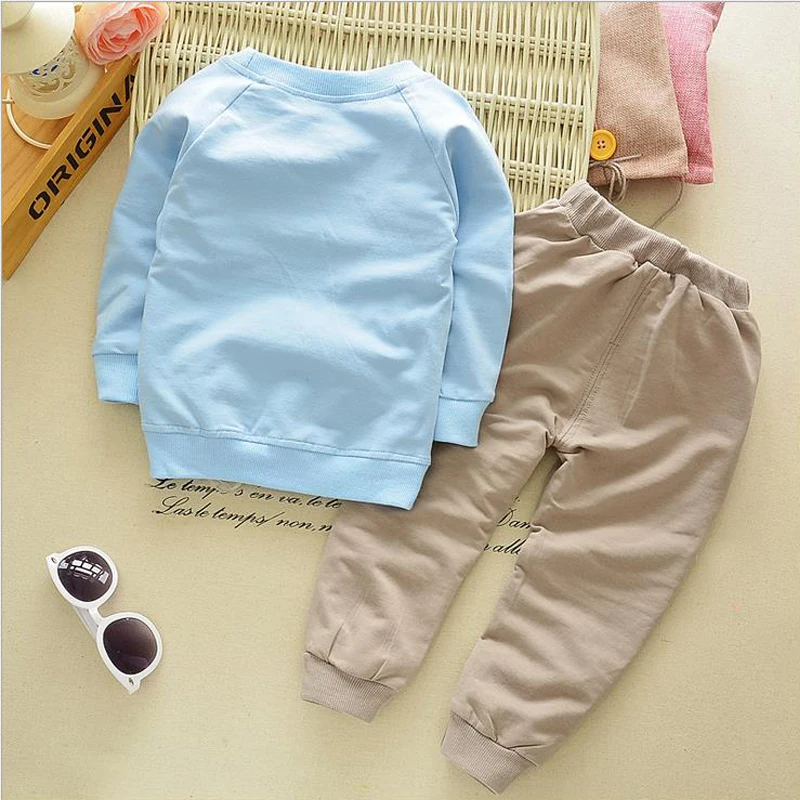 HH Toddler boy clothes spring Cartoon girls Sets Long Sleeve Shirt+elephant pants children clothing fall boutique kids | Детская одежда