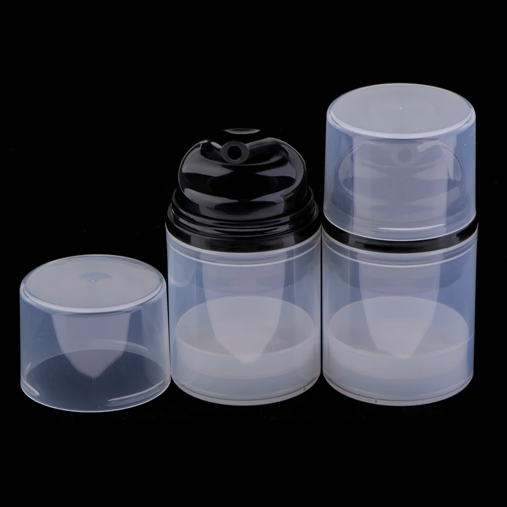 Упаковка из 2 пустых пластиковых флаконов с дозатором для основы косметические