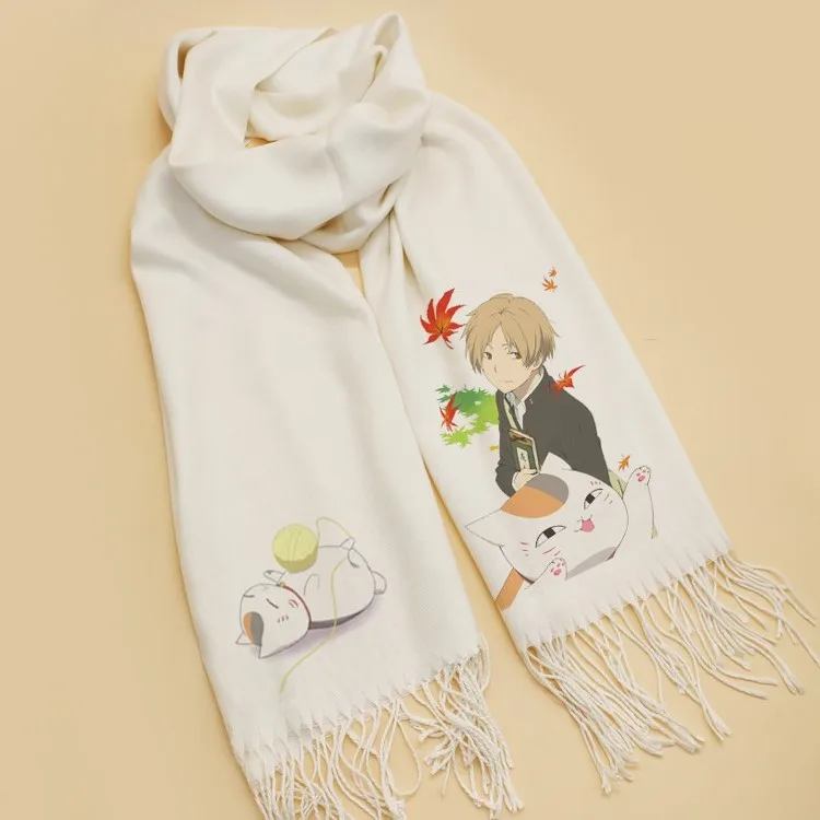 Natsume Yuujinchou шарфы шарф Косплей мягкий белый теплый милый зимний шарф шаль модные новые рождественские подарки - Цвет: 7