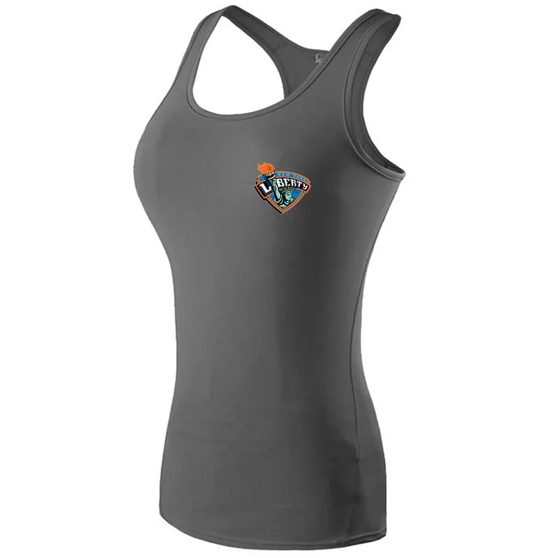 Нью Йорк Футболка Liberty Running Shirt Обучение Фитнес девушка Singlets Топы быстросохнущие