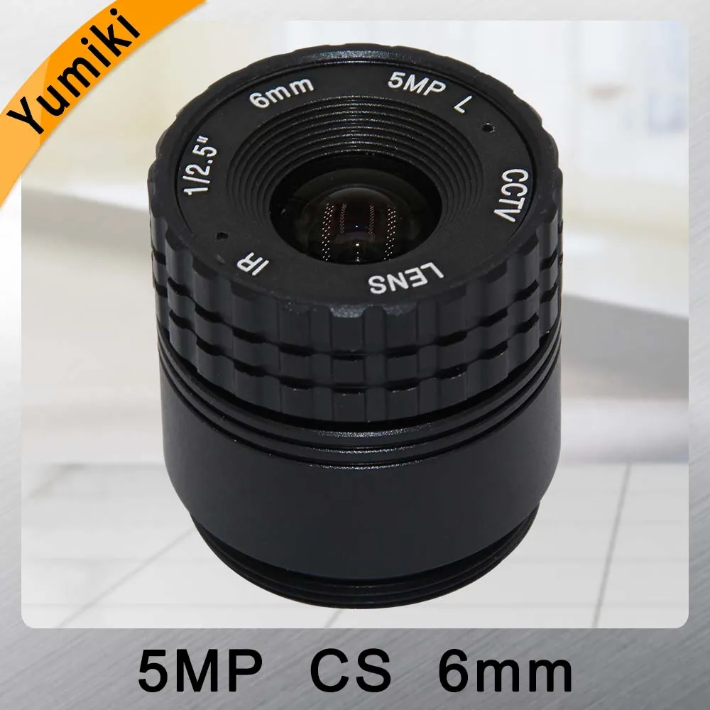 

Yumiki 5.0MP HD 6mm CCTV объектив с ручным фокусным расстоянием CS mount IR 1/2.5 "5mp для IP-Камеры Безопасности