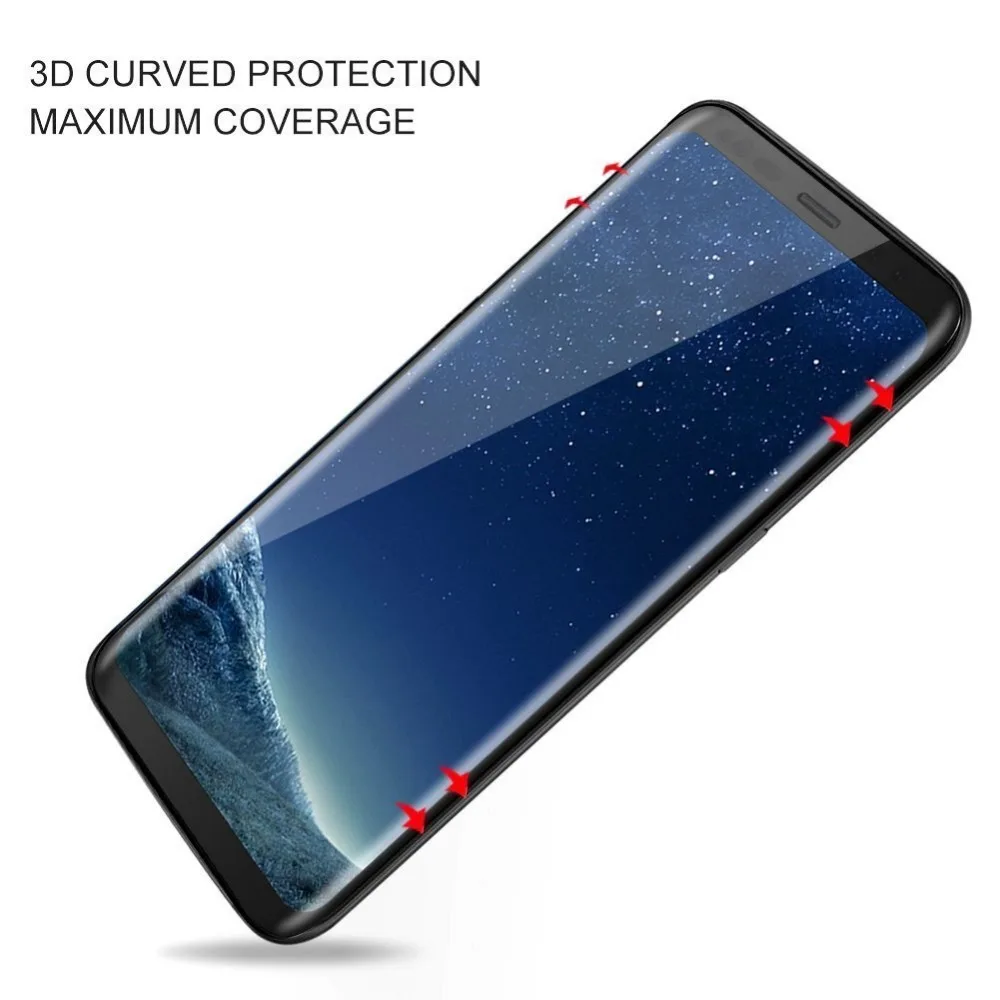 S8 S8 Plus 2 шт полное покрытие 3D изогнутое закаленное стекло анти-пузырьковая Защита экрана для samsung Galaxy S8 PLUS S8 Note 8