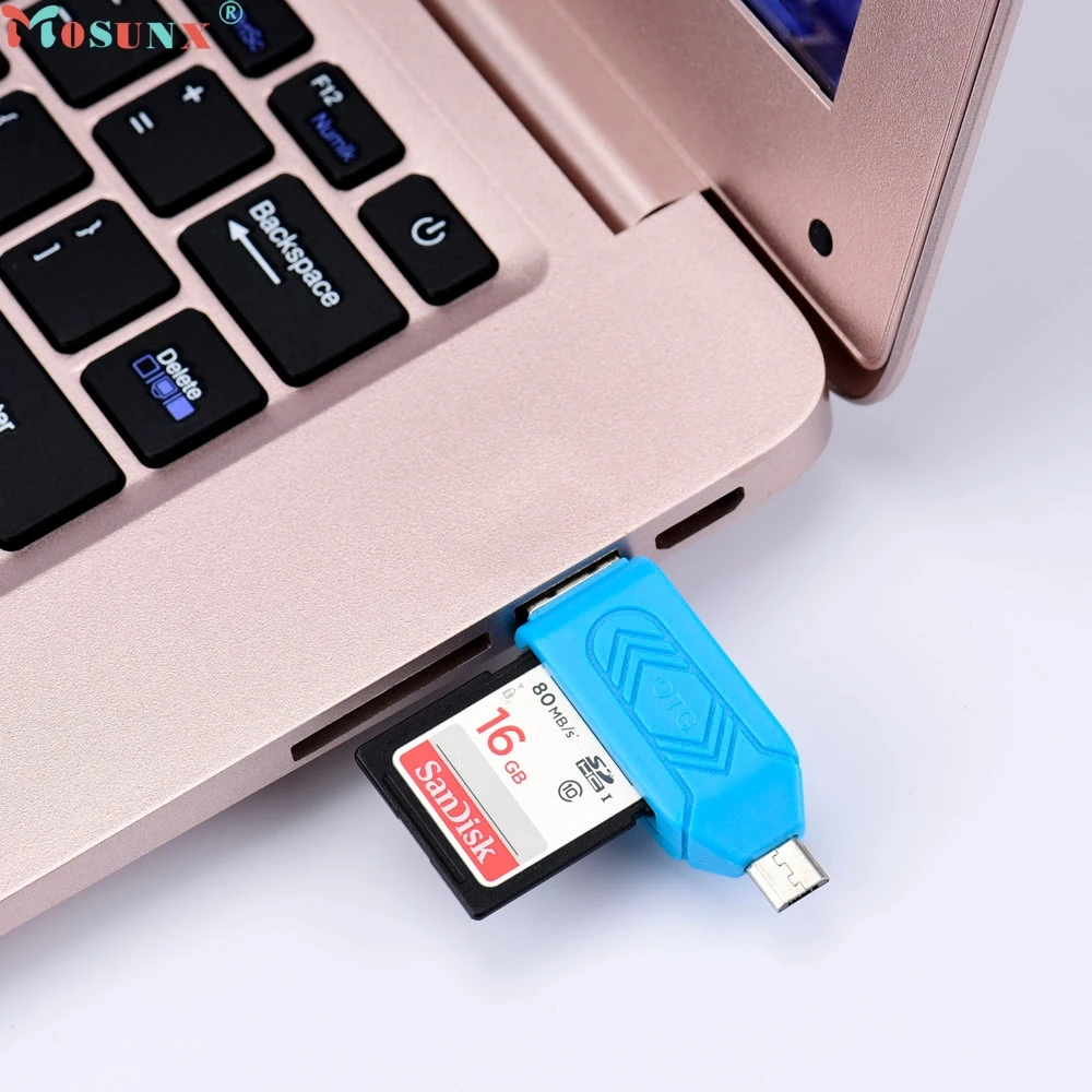 Mosunx Jasmine MINI USB 2 0 + OTG Micro SD/SDXC TF кардридер адаптер U Disk 0223|otg micro sd|tf card reader adaptercard |