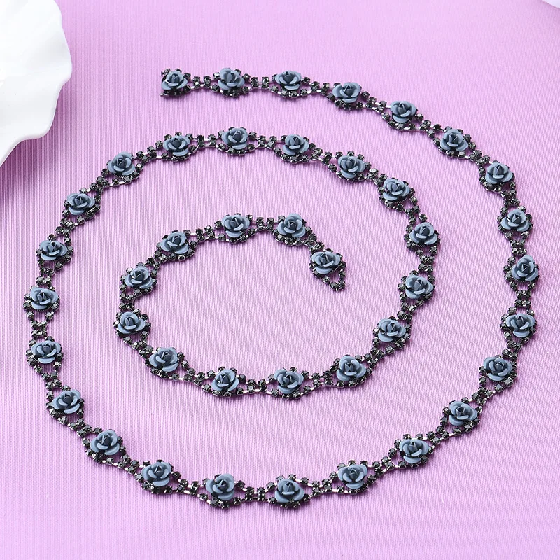 1 ярд сплав цветок украшение цепочка для платья стразы чашка цепь сделай сам