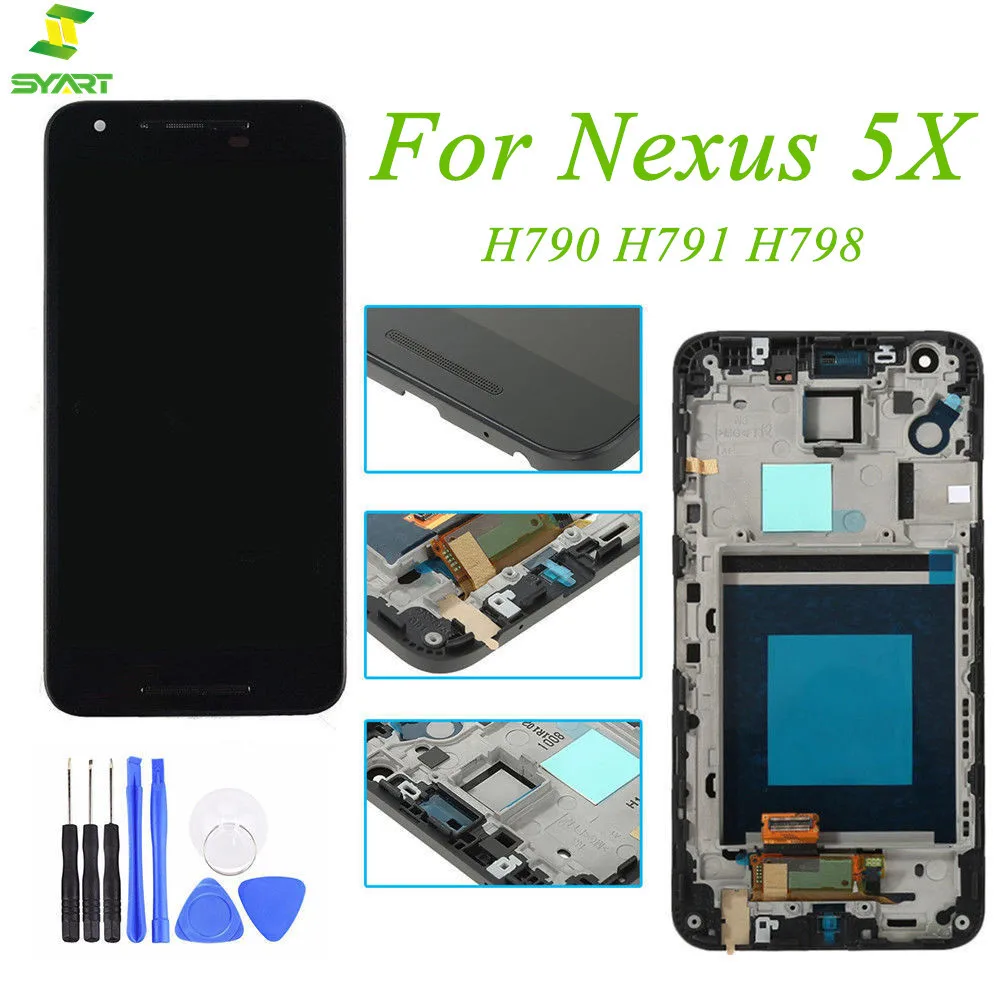 Дисплей с сенсорным экраном и сборкой рамки для LG Google Nexus 5X H790 H791 H798 5.2" LCD