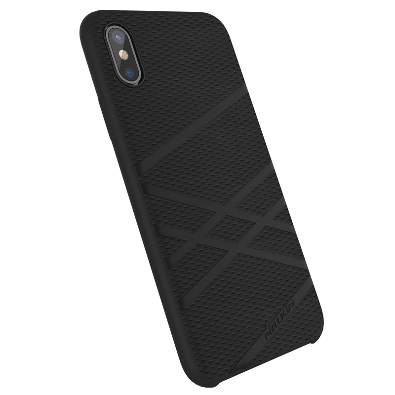 Nillkin жидкий силиконовый PC мягкий гибкий чехол Чехол для Iphone X чехол с микро-волоконной внутренней крышкой для iPhone X оболочка хорошее касание