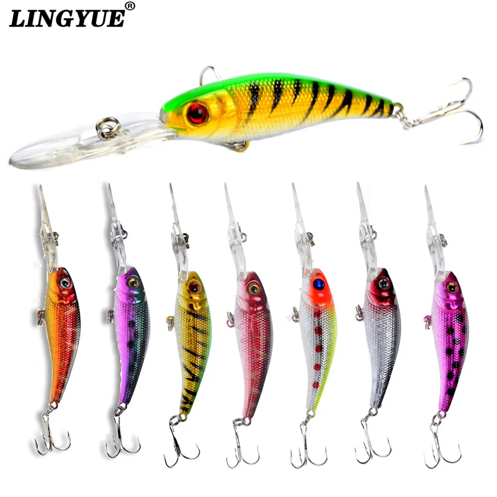 Рыболовная Приманка Minnow 1 шт. рыболовная приманка с тройными крючками жесткая 3d