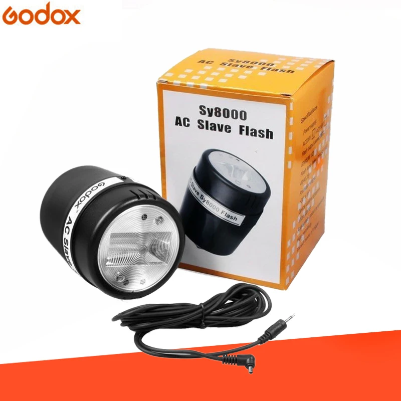 Godox студийная вспышка Аксессуары AC Power Slave Flash SY8000 с разъемом Синхронизации Mini Strobe