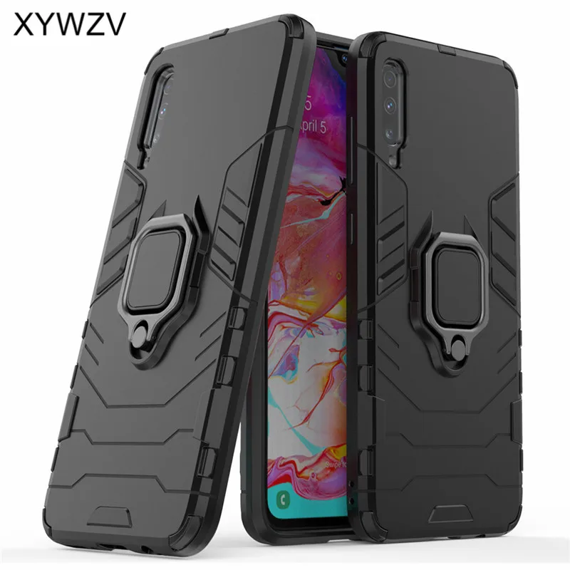 For Samsung Galaxy A70 Case Armor Protect Metal Finger Ring Holder Phone Back Cover |