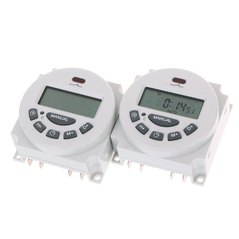 DC12V AC220V цифровой lcd Еженедельный программируемый реле времени электронный таймер