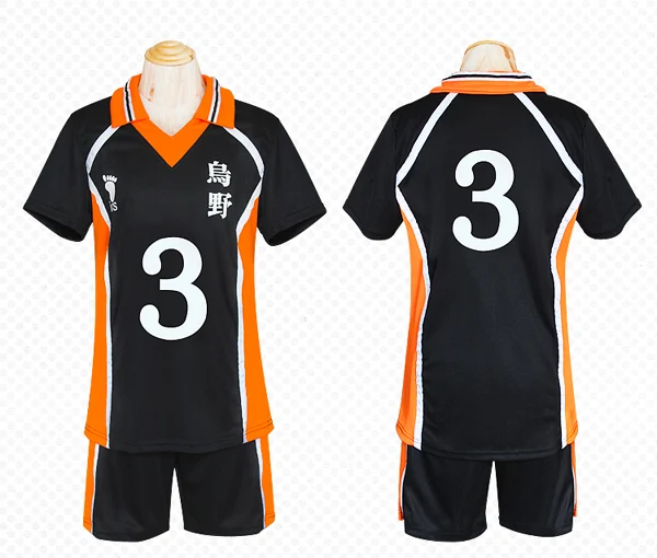 No. 3 ball suit Новое Аниме Haikyuu! Карасуно старшеклассный волейбольный клуб Джерси Хината Syouyou/Kageyama Tobio Косплей Костюм Униформа спортивная одежда - Цвет: No. 3 ball suit