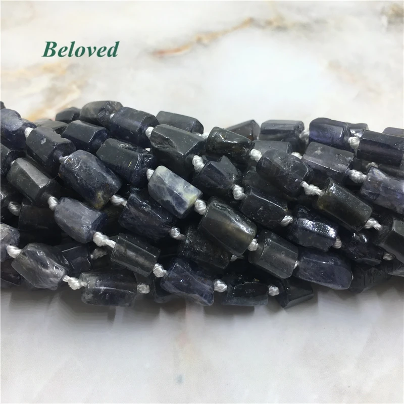 Natural Cylinder Iolite Quartz Nugget Loose Beads Raw Cordierite Gems Jewelry Making Spacer BG18036 | Украшения и аксессуары