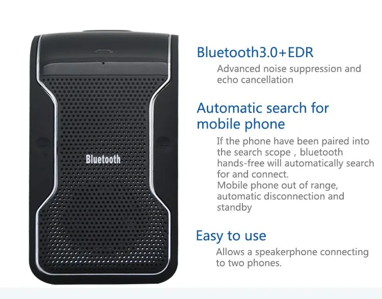 Siparnuo Aux Bluetooth автомобильный телефон солнцезащитный козырек Hands Free динамик телефон с USB Bluetooth автомобильный динамик Handsfree Carkit