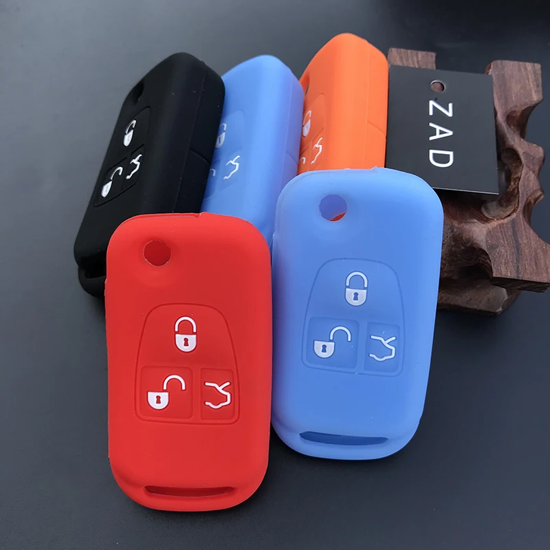 Чехол ZAD для Мерседес Benz ML C CL S SL SEL складной с 3 кнопками|car key case cover|silicone fobfob cover |