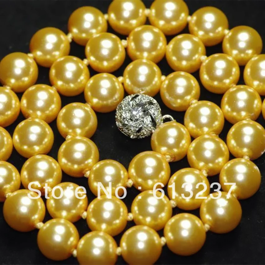 Красивая золотая желтый оболочки 10 мм очаровательная круглый искусственный