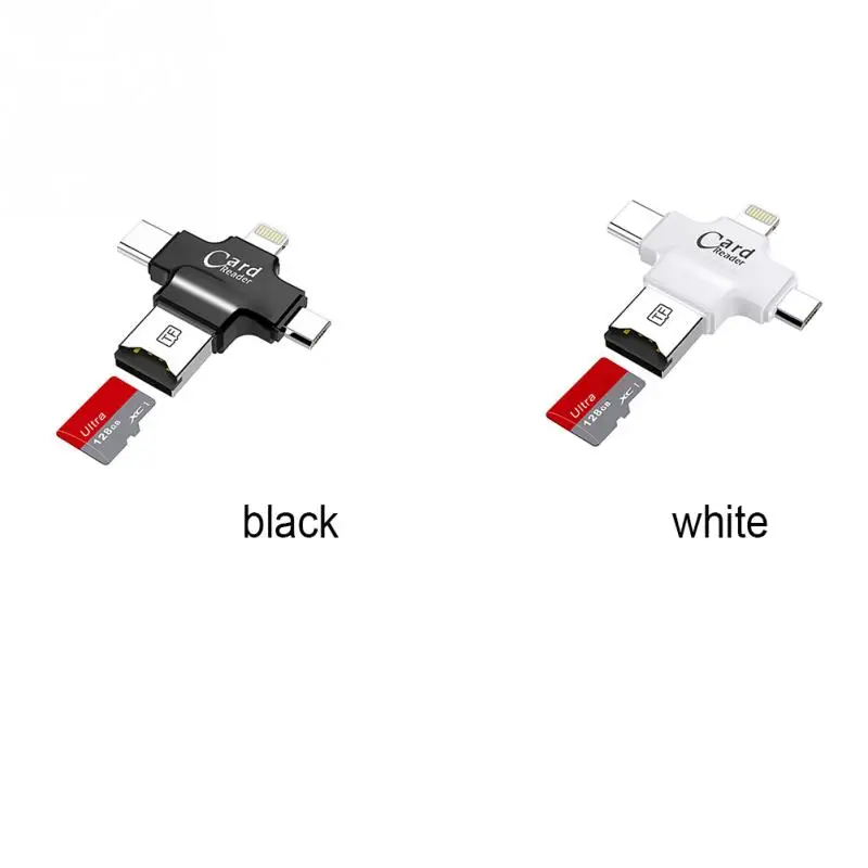 4 в 1 кард-ридер type C Micro USB адаптер Micro SD кард-ридер для iPhone/iPad Smart OTG