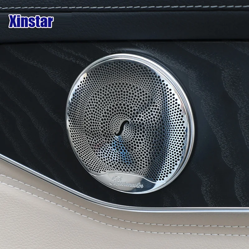 4 шт. накладки на автомобильные динамики Mercedes Benz AMG 15 17 E W213 C W205 GLC Class|car door|car trimdoor cover