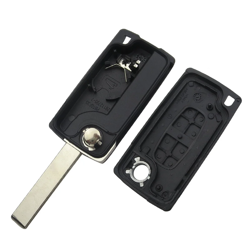 Чехол книжка для автомобильного ключа с 2 кнопками OkeyTech Peugeot 107 207 307 307S 308 407 607 Citroen C2
