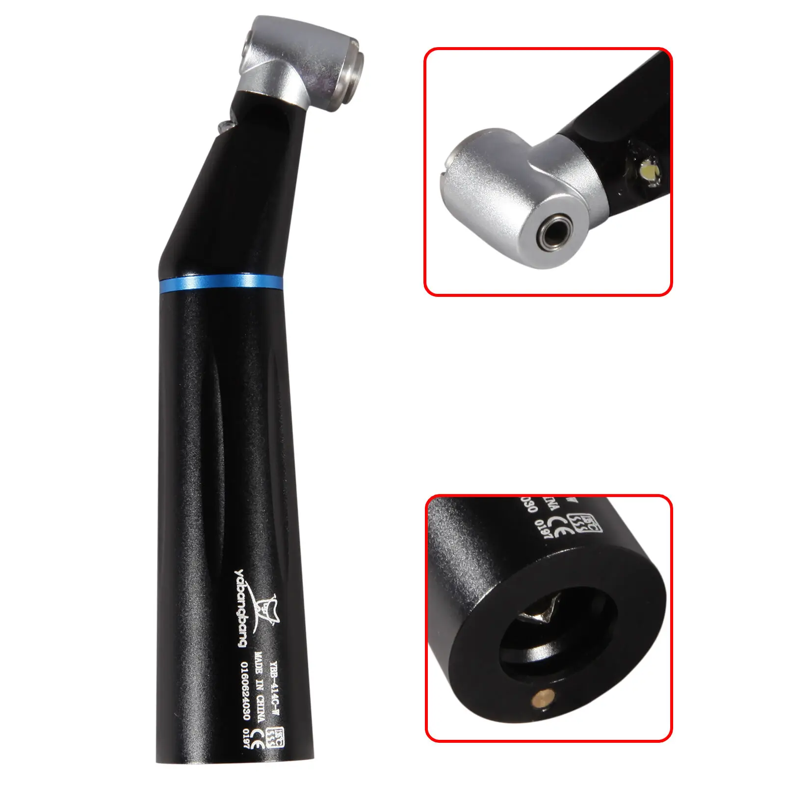 Стоматологическая светодиодный низкая Скорость наконечник 4 отверстие угловой