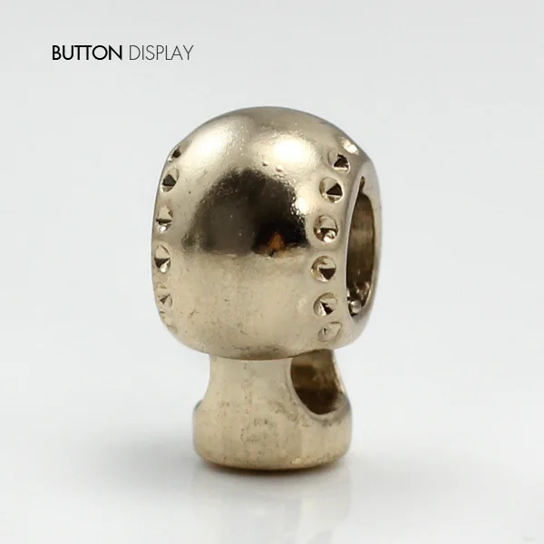 Металлическая золотистая круглая заглушка переключатель для пряжки зажим шнура