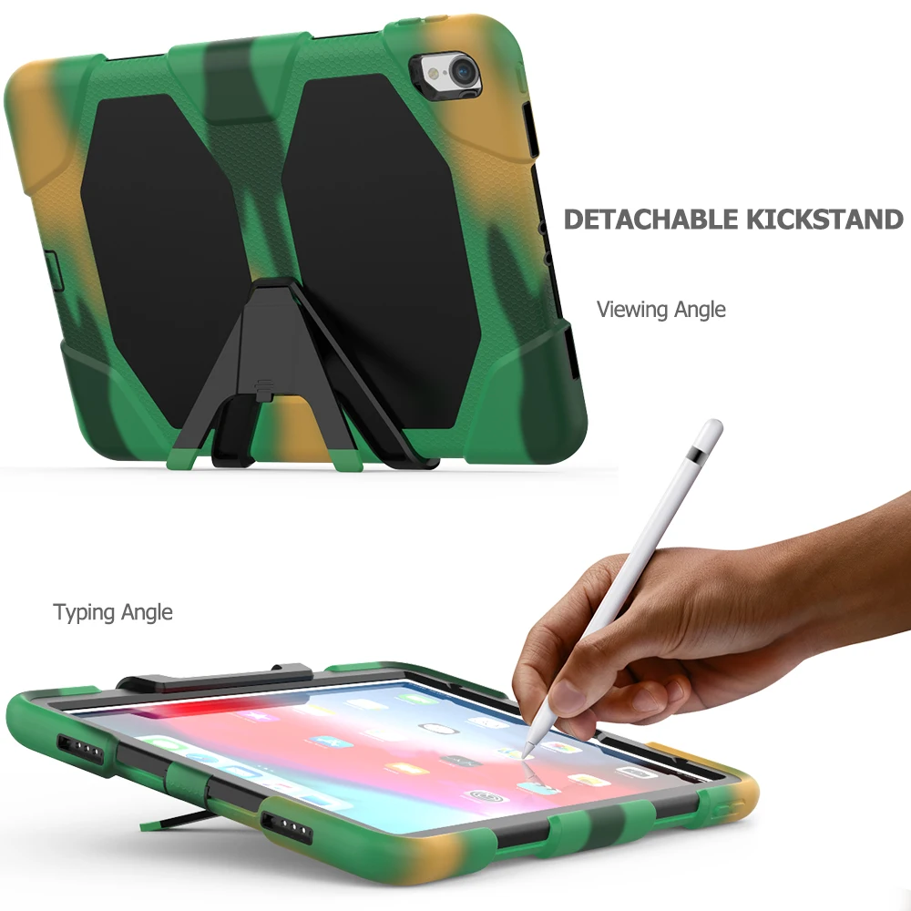 2 в 1 Гибридный детский силиконовый ПК Жесткий Чехол для Apple Ipad Pro 11 2018 Подставка