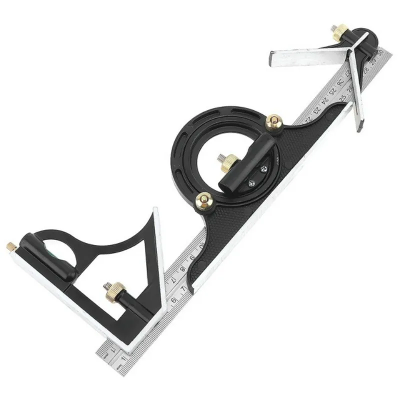 3 In1 Adjustable Ruler Multi Combination Square Angle Finder Protractor 300mm Measuring Set Tools Universal Right | Инструменты