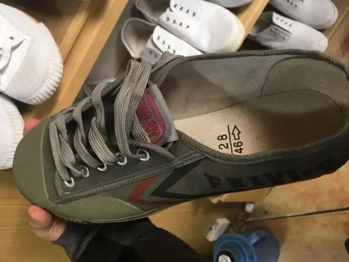 Feiyue классические ретро базовые модели кунг-фу Shaolin Soul серии подлинной версии парусиновая обувь кроссовки - Цвет: Gray shoes