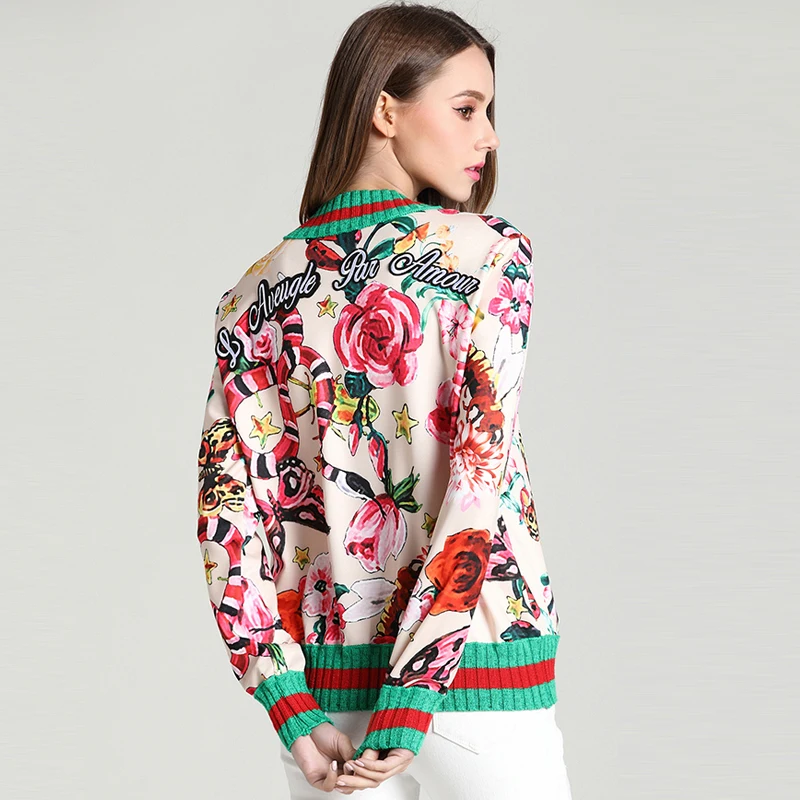 Женский трикотажный свитер с V-образным вырезом и длинным рукавом | Женская