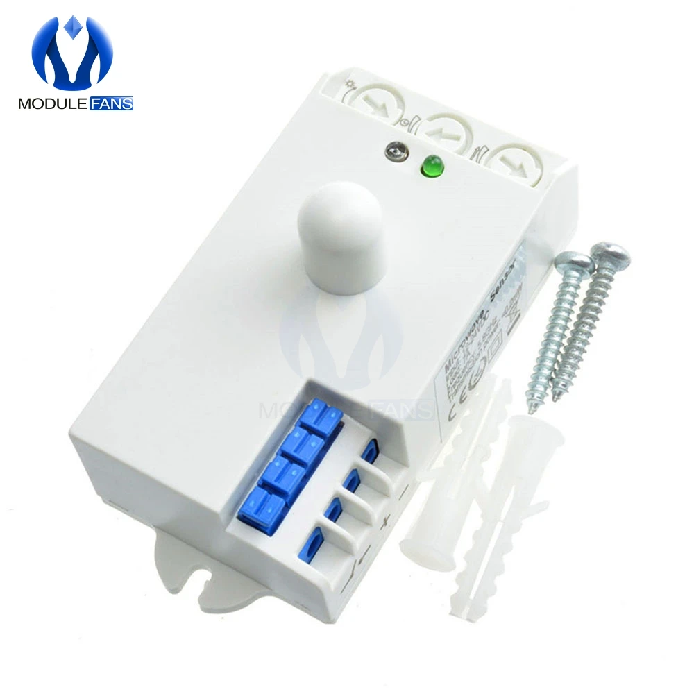 Microwave Radar Sensor Light Switch Body Motion SK-807K-DC DC 12V-24V 5.8GHz With Shell