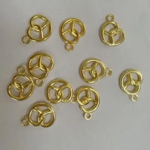 30 шт золотой тон крендель дизайн амулеты H0010|designer charms|charm charmgold tone charms |