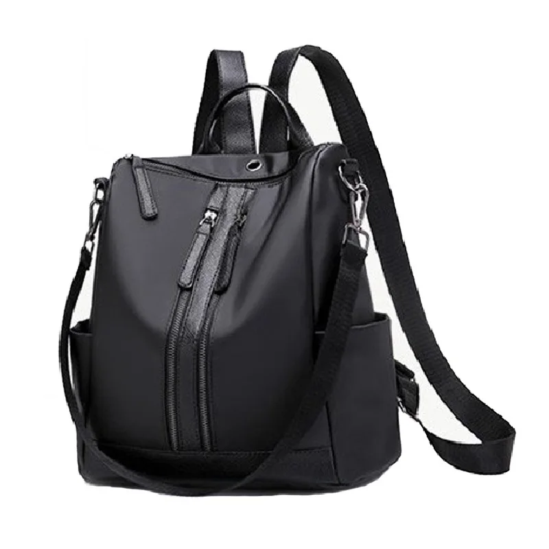 Многофункциональный рюкзак mochila, женский кожаный рюкзак, большой крутой школьный рюкзак для девочек, Модный женский рюкзак - Цвет: black