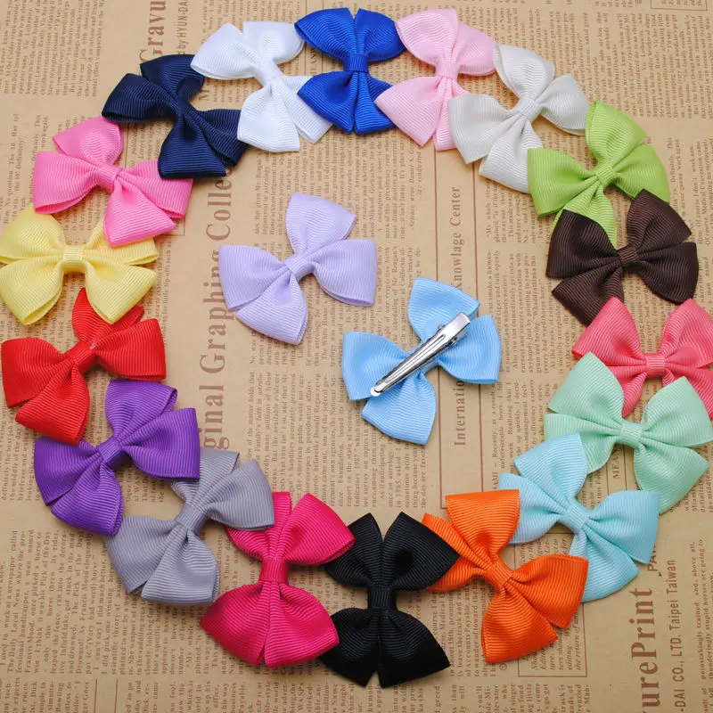 20 шт высокое качество 2 1/4 дюйма сплошная корсажная лента бутик бантики для волос
