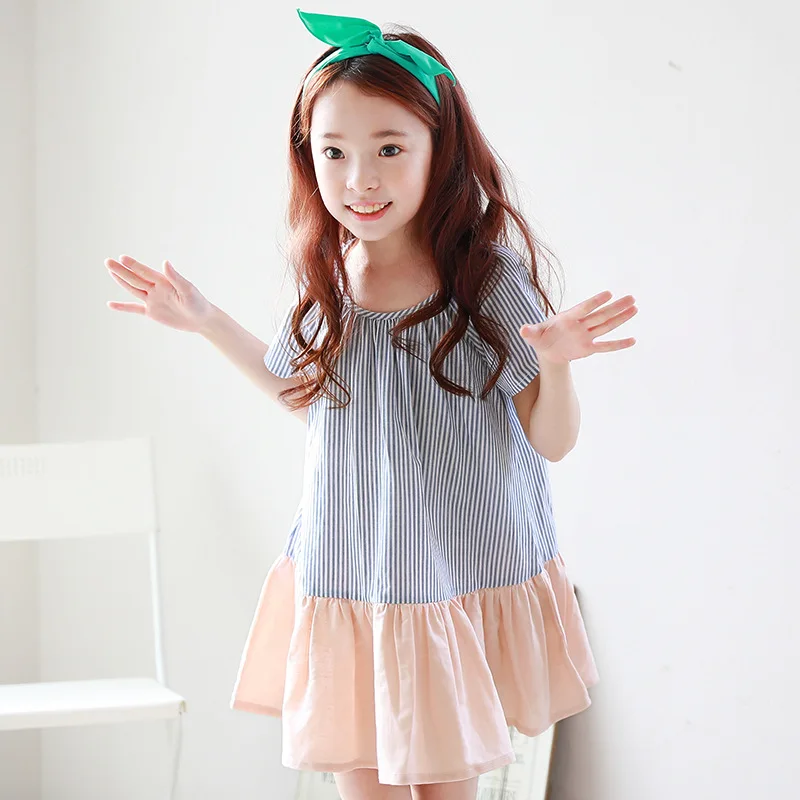 Детская одежда новые летние детские платья в Корейском стиле для девочек
