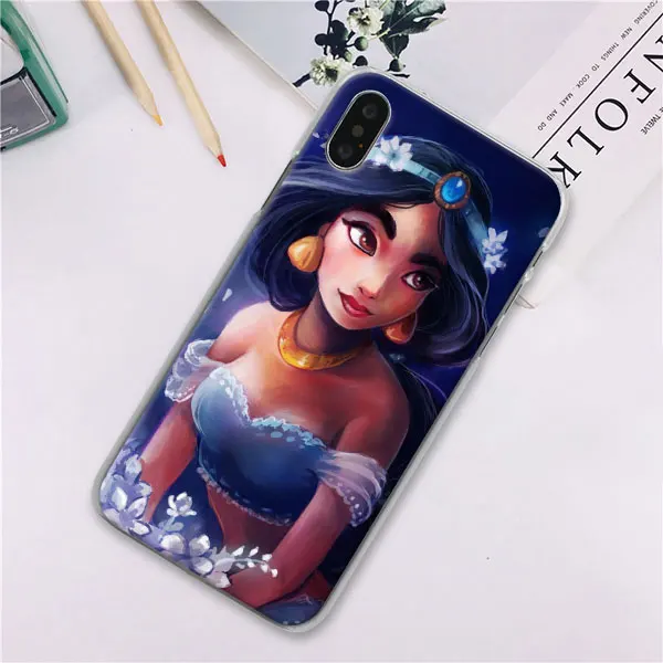 07 Капа Аладдин Принцесса Жасмин чехол для телефона s для Apple iPhone 7 8 Plus 6 6s Plus X XS XR XS MAX 5 5S чехол для телефона Coque - Цвет: 07