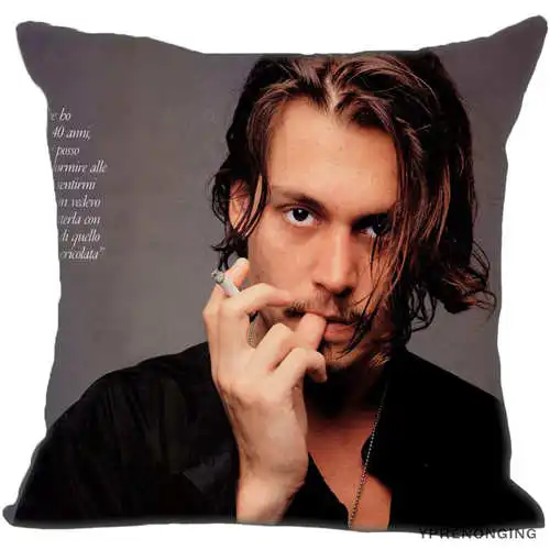 Pillowcase Для наращивания с лучшими продажами от Джонни Деппом(2) Наволочка на подушку, спальня дома квадратная Наволочка на молнии(с одной стороны)#190404-01-106 - Цвет: Pillowcase