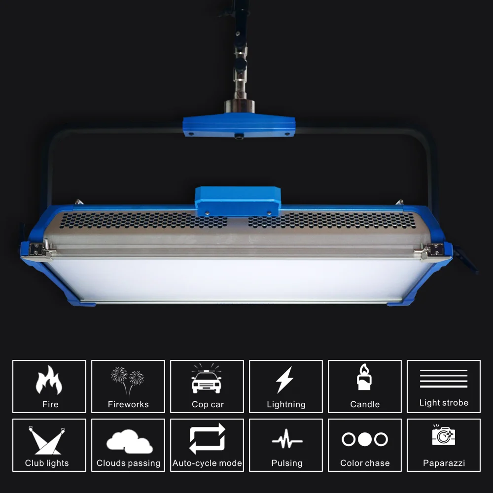 Yidoblo AI-3000C 300W RGB Светодиодный светильник приложение и пульт дистанционного управления Управление мягкий светодиодный светильник 12 эффекта фотографической вспышки набор опорное освещения для студийной видеосъемки easyrig