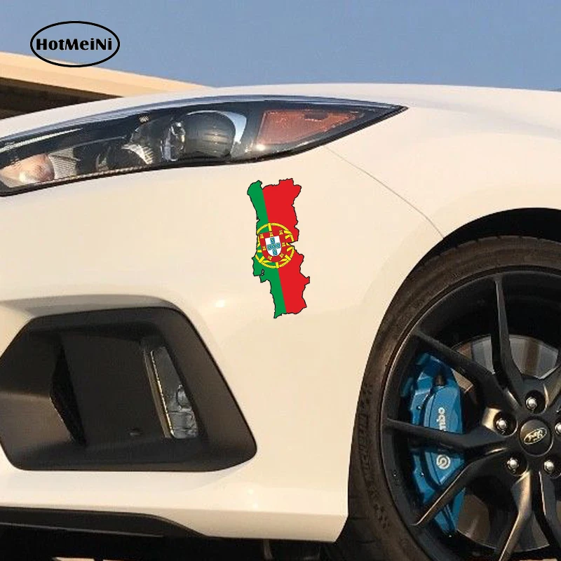 HotMeiNi автомобильный Стайлинг 3D автомобильный стикер португальский флаг карта силуэт бампер виниловая наклейка Pegatina велосипед 13 см x 6,5 см