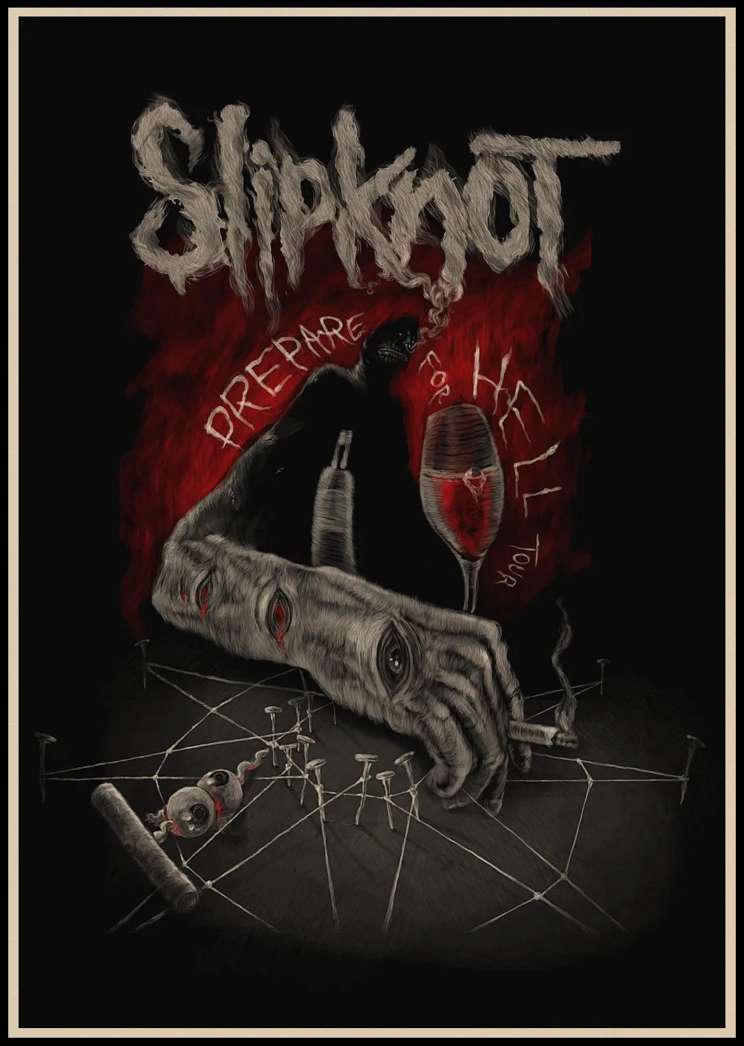 10 Slipknot тяжелый металл плакат Рок-Группа крафт-бумага плакаты Бар плакат наклейки на стену Ретро плакат декоративной живописи A1 - Цвет: 10