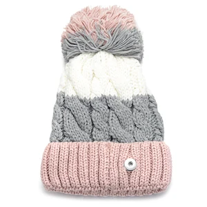 Зимняя вязаная шапка, 3 цвета, подходит для пряников 18 мм, NN-702