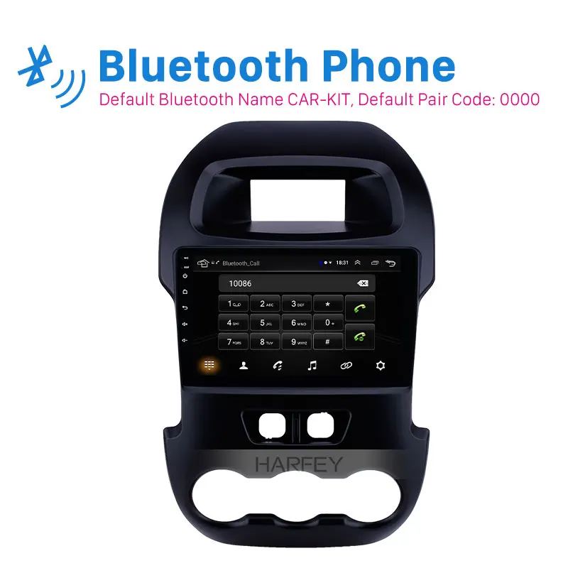 Автомагнитола Harfey для Ford Ranger 2011-2014 9 дюймов Android 8 1 Bluetooth сенсорный экран HD