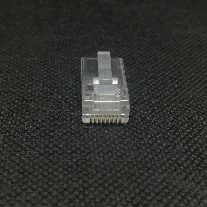 50шт/лот RJ45 8P8C Crystal Heads 8pin Ethernet -кабели модуль сетевой разъем сети