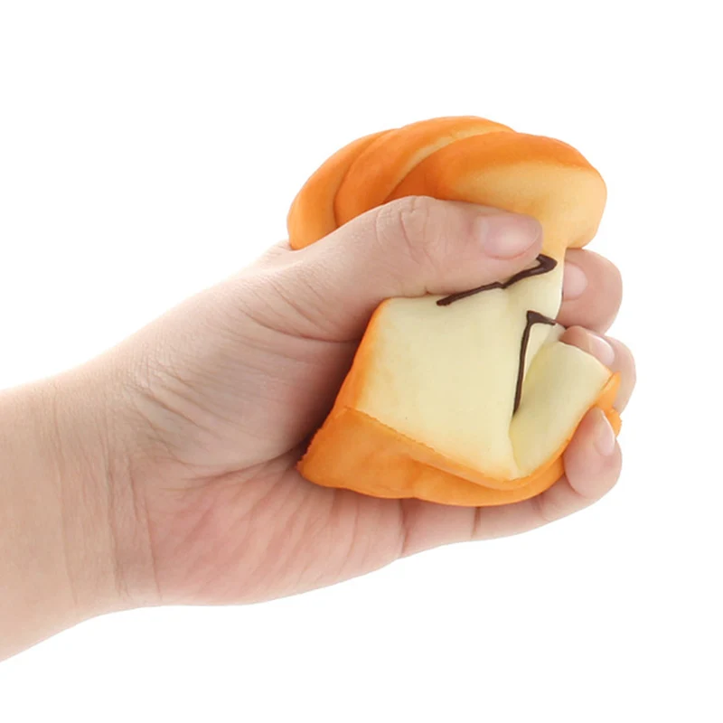 8 см Kawaii Jumbo Toast Bread Squishy супер медленно поднимающийся держатель для телефона