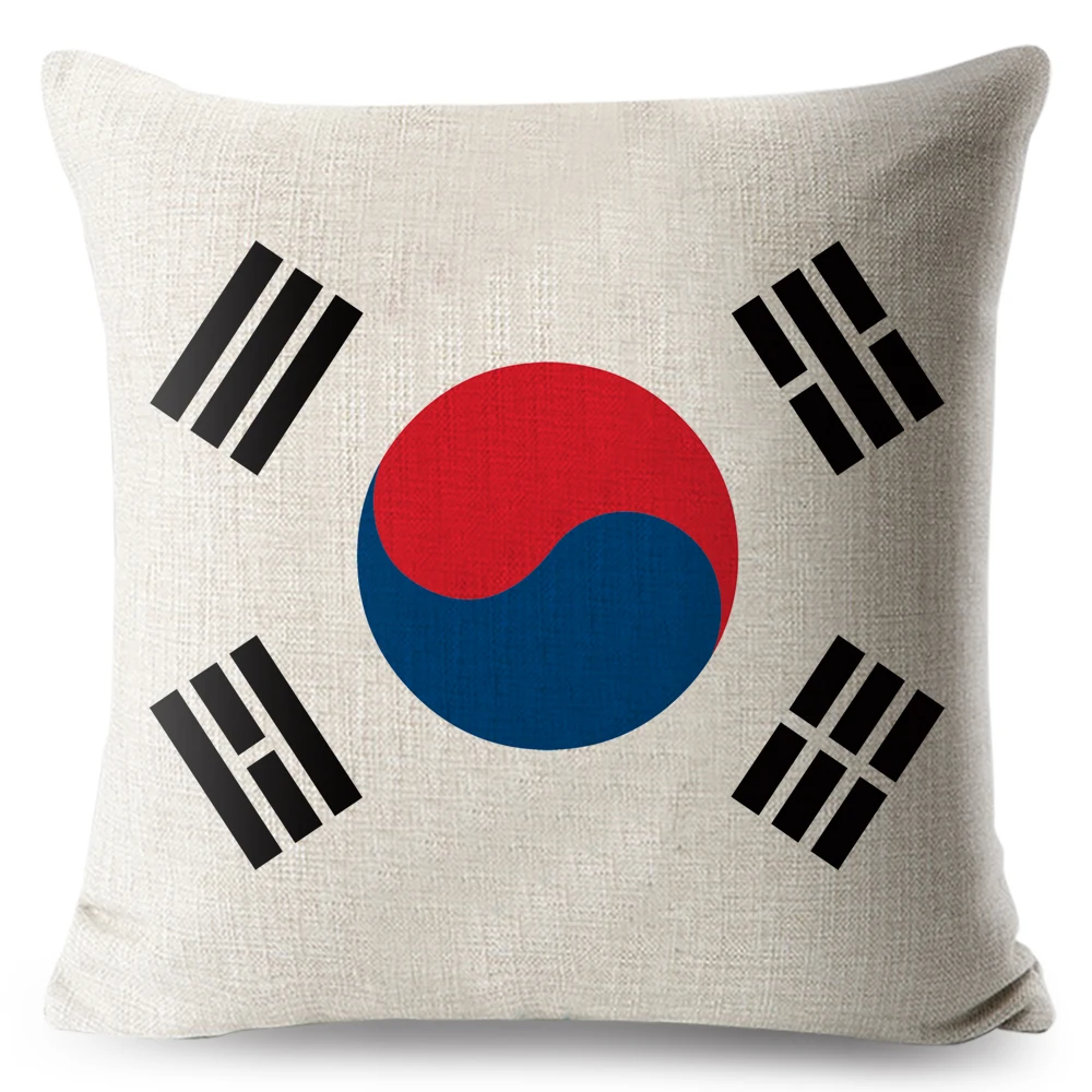 США Бразилия Великобритания флаг шаблон Наволочка льняная Чехлы 45*45 см