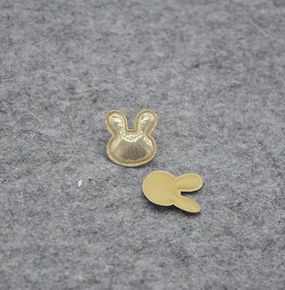 2 3,1*3 см 60 шт./лот Блестящий кролик голова diy мягкий аппликация для детей головные уборы из ткани аксессуары - Цвет: 2
