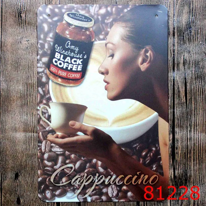 Настенный постер с изображением женщины вкусного черного кофе|home decor|decorative home