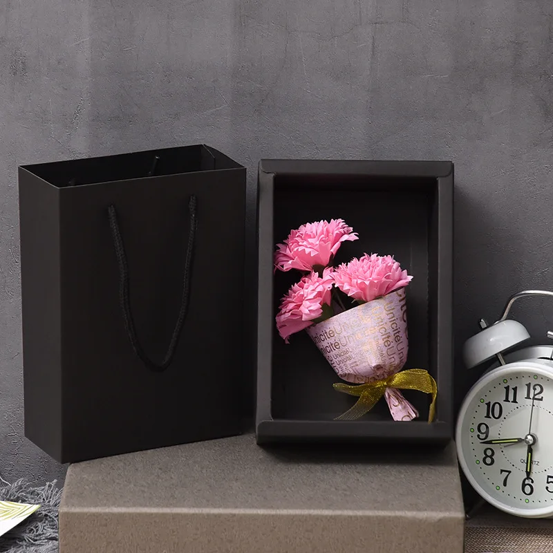 Искусственные цветы 3 шт./кор. Гвоздика подарок на день Святого Валентина мыло