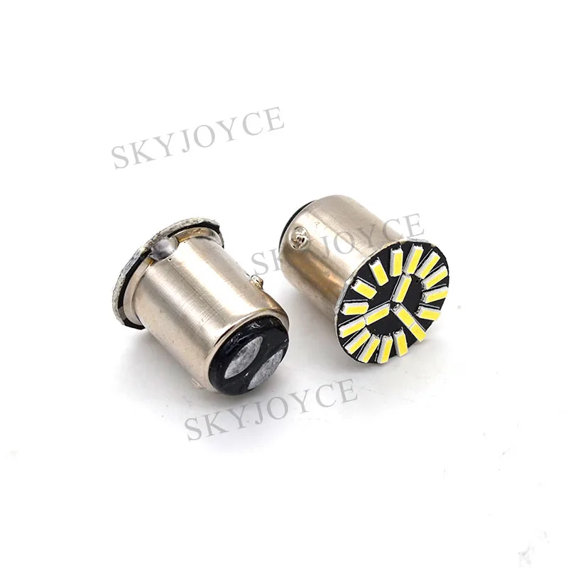 SKYJOYCE 10 шт. BA15S 1156 1157 18SMD белый светодиодный светильник лампа 4014 p21w сигнальная