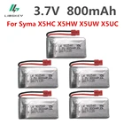 Аккумулятор Lipo 1S, 3,7 в, 800 мА ч, 5 шт.компл., для Syma X5HC, X5HW, X5UW, X5UC, радиоуправляемого квадрокоптера, запасные части, Аккумулятор 3,7 в, запчасти для дрона